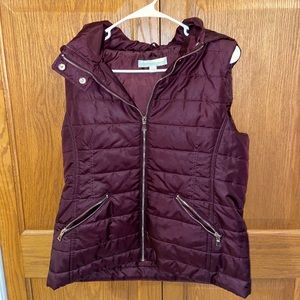 New York & Company Maroon Vest Size Small